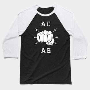 ACAB Lightning Fist Fight Baseball T-Shirt